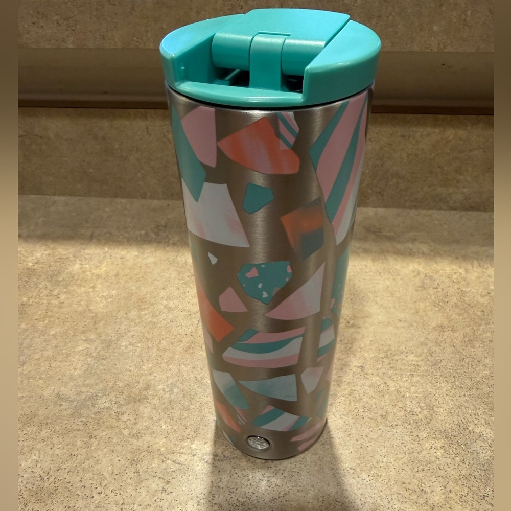 Starbucks Mosaics Travel Mug Stainless Steel Tumbler Coffee Tea Water 16oz